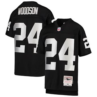 Youth Mitchell & Ness Charles Woodson Black Las Vegas Raiders 1998 Legacy Retired Player Jersey