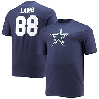 Men's Fanatics Branded CeeDee Lamb Navy Dallas Cowboys Big & Tall Player Name & Number T-Shirt