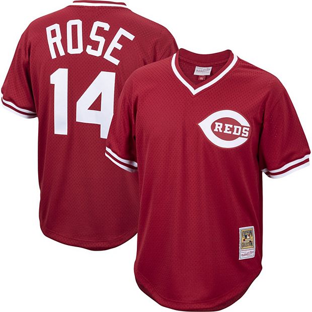  Pete Rose Cincinnati Reds Men's Red Batting Practice Jersey :  Sports & Outdoors