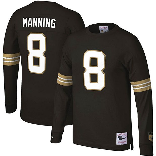 Men's Mitchell & Ness Archie Manning Black New Orleans Saints