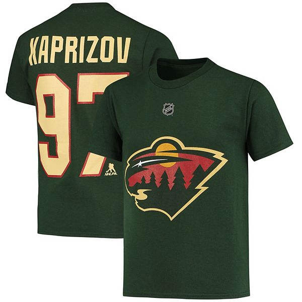 Outerstuff Youth Kirill Kaprizov Green Minnesota Wild Name & Number T-Shirt Size: Medium