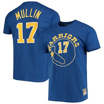 Men's Mitchell & Ness Chris Mullin Royal Golden State Warriors Hardwood Classics Name & Number Team T-Shirt