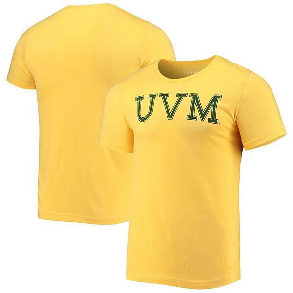Men's Homefield Heathered Gold Vermont Catamounts Vintage UVM Logo TShirt