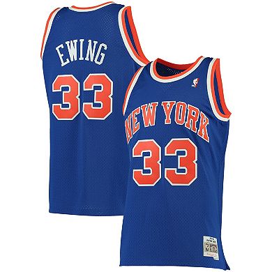 Mitchell & Ness Authentic New York Knicks Road 1991-92 Patrick Ewing Men Jersey Royal Blue/Orange/White main image 0