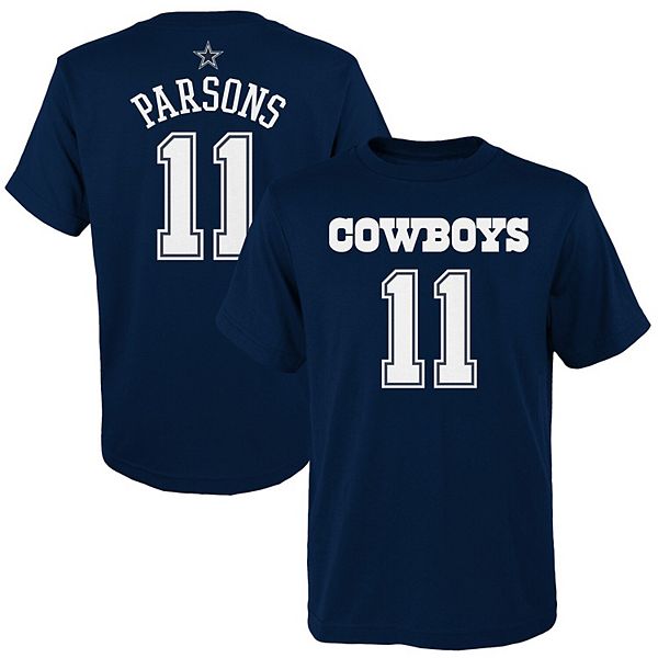 Youth Micah Parsons Navy Dallas Cowboys Mainliner Name & Number T