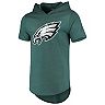Men's Majestic Threads Midnight Green Philadelphia Eagles Primary Logo Tri-Blend Hoodie T-Shirt