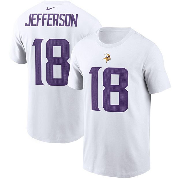 Men's Nike Justin Jefferson White Minnesota Vikings Player Name & Number T- Shirt