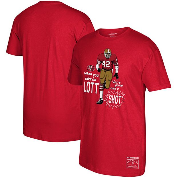 th AreaTshirts Ronnie Lott Hit Like Ronnie San Francisco Football Fan V2 T Shirt Long Sleeve / Red / Medium