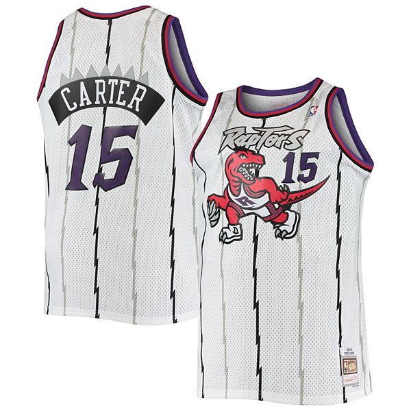 Men's Mitchell & Ness Vince Carter White Toronto Raptors Hardwood