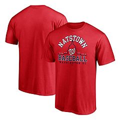 Washington Nationals Touch Women's Waffle Raglan Long Sleeve T-Shirt -  Red/Gray