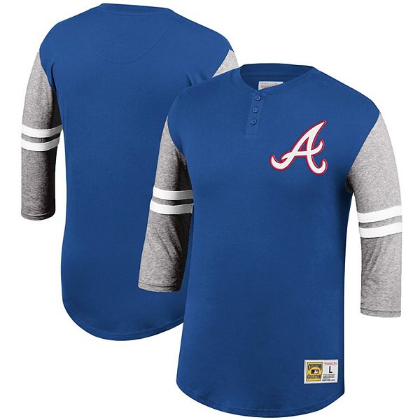 Mitchell & Ness Men's Atlanta Braves 4-Button Henley T-Shirt - Macy's