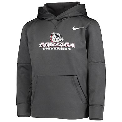 Youth Nike Anthracite Gonzaga Bulldogs KO Performance Pullover Hoodie