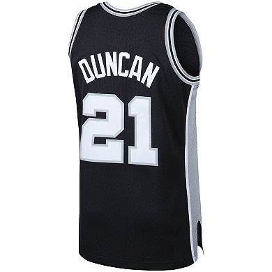 Men's Mitchell & Ness Tim Duncan Black San Antonio Spurs Big & Tall Hardwood Classics Jersey