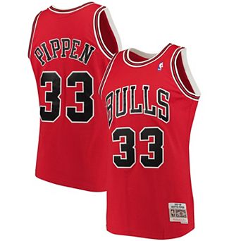 Men's Mitchell & Ness Scottie Pippen Red Chicago Bulls Big & Tall Hardwood Classics Jersey