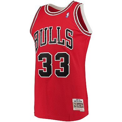 Men's Mitchell & Ness Scottie Pippen Red Chicago Bulls Big & Tall Hardwood Classics Jersey