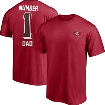 Men's Fanatics Branded Red Tampa Bay Buccaneers #1 Dad T-Shirt