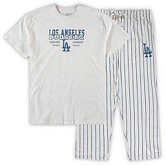 Concepts Sport White Los Angeles Dodgers Reel Pinstripe Nightshirt