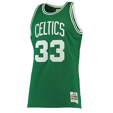 Men's Mitchell & Ness Larry Bird Kelly Green Boston Celtics Hardwood Classics Swingman Jersey