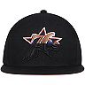 Men's Mitchell & Ness Black Philadelphia 76ers Hardwood Classics Dip Down Snapback Hat
