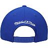 Men's Mitchell & Ness Royal Philadelphia 76ers Hardwood Classics Zigm Zagm Redline Snapback Hat