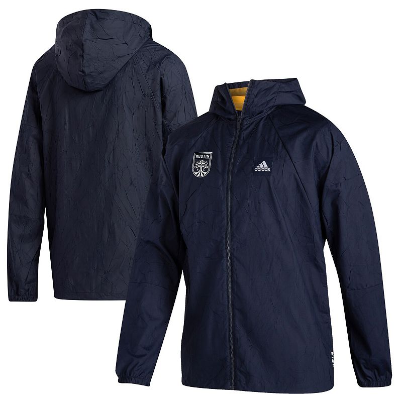Mens adidas Navy Austin FC Primeblue Full-Zip Jacket, Size: Small