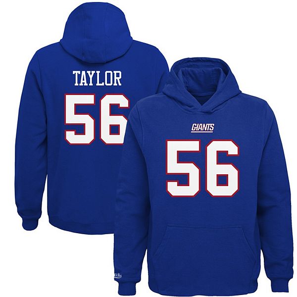 Youth Mitchell & Ness Lawrence Taylor Royal New York Giants Retired Player  Name & Number Fleece Pullover Hoodie