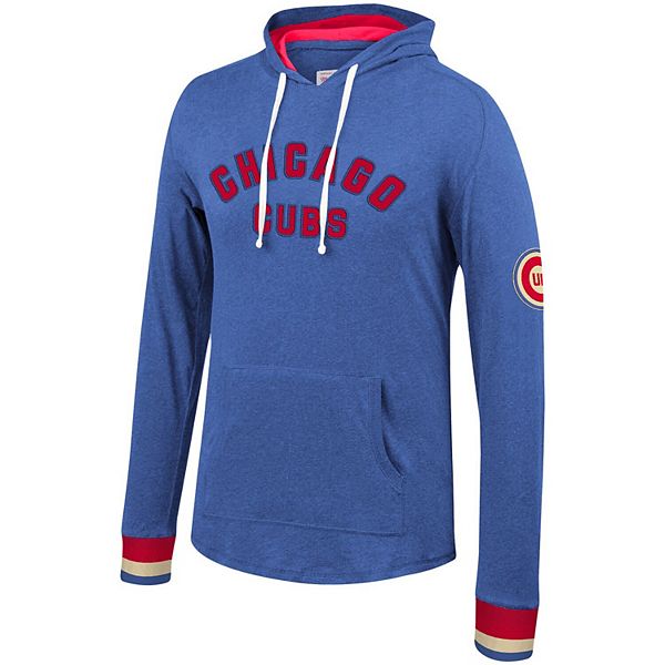 Chicago Cubs Logo Mitchell & Ness Lightweight Raglan Pullover Hoodie - Royal