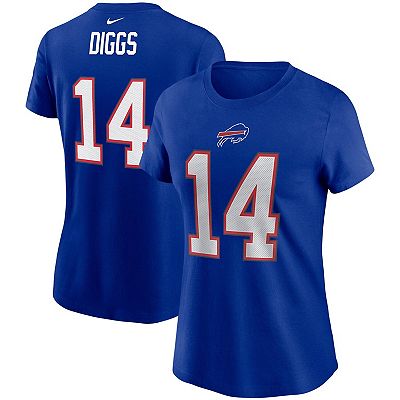 Women s Nike Stefon Diggs Royal Buffalo Bills Name Number T Shirt