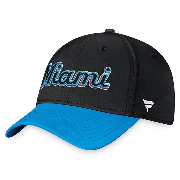 Men's Fanatics Branded Black/Blue Miami Marlins Core Flex Hat