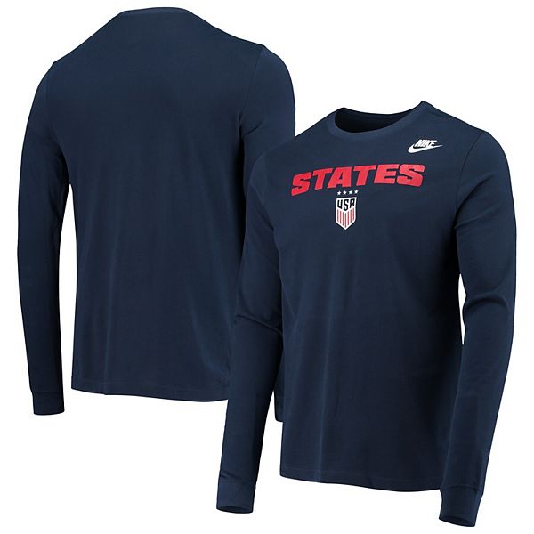 Men's Nike Navy USWNT States Long Sleeve Performance T-Shirt