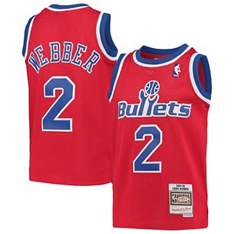 Youth Mitchell & Ness Chris Webber Red Washington Bullets 1994-95 Hardwood Classics Swingman Jersey