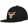 Men's Mitchell & Ness Black Chicago Bulls Gold Dip Down Snapback Hat