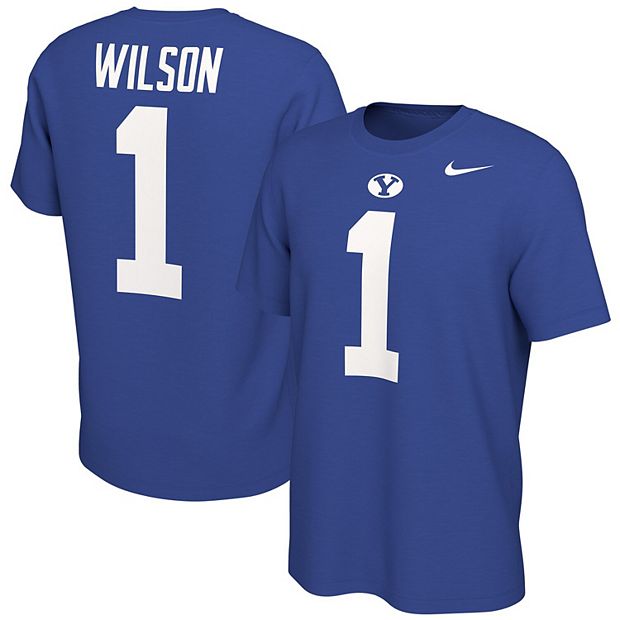 Men's Nike Zach Wilson Royal BYU Cougars Alumni Name & Number T-Shirt