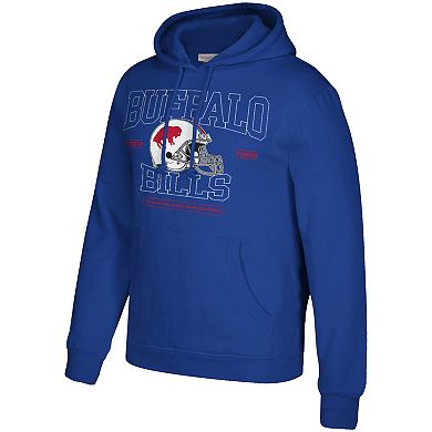 Men's Mitchell & Ness Royal Buffalo Bills Classic Helmet Pullover Hoodie