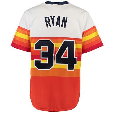 Men's Mitchell & Ness Nolan Ryan White Houston Astros Throwback Authentic Jersey