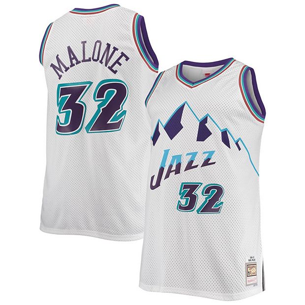 Men s Mitchell Ness Karl Malone White Utah Jazz Big Tall Hardwood Classics Jersey