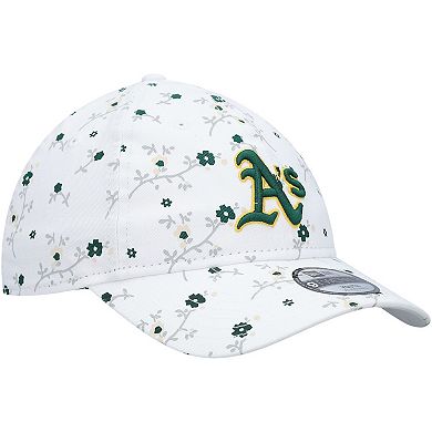 Girls Youth New Era White Oakland Athletics Blossom Adjustable Hat