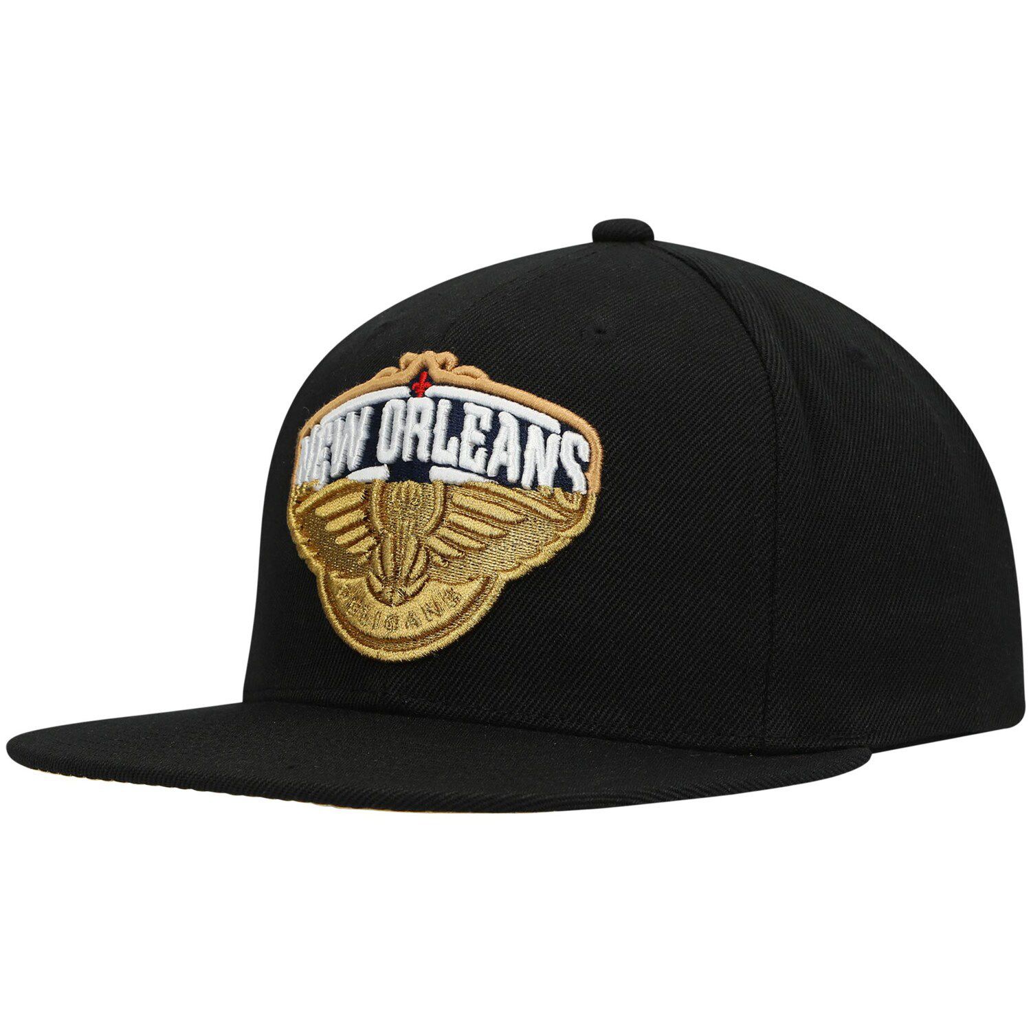 Image for Unbranded Men's Mitchell & Ness Black New Orleans Pelicans Gold Dip Down Snapback Hat at Kohl's.