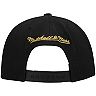 Men's Mitchell & Ness Black New Orleans Pelicans Gold Dip Down Snapback Hat