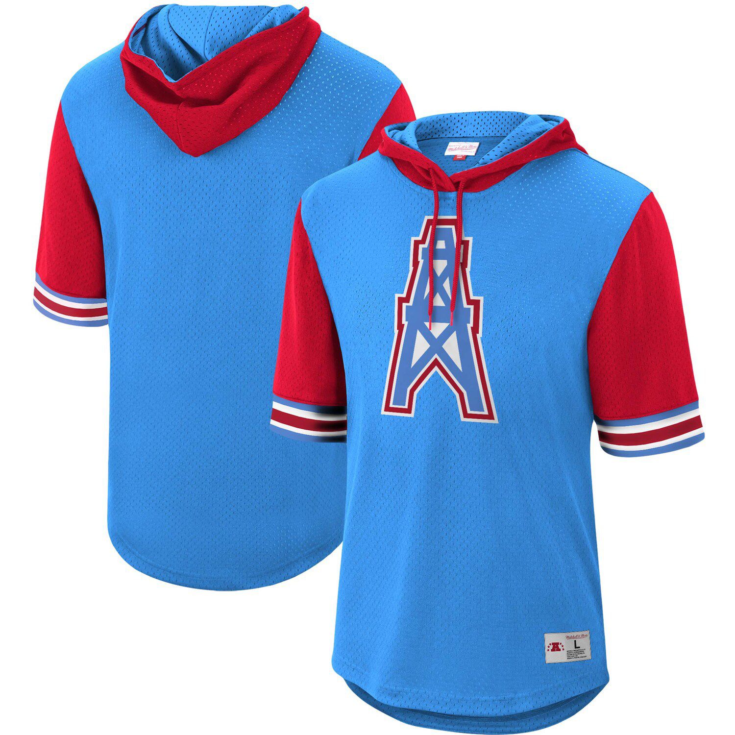 Men's Starter Gray/Red Houston Oilers Extreme Fireballer Throwback Pullover Hoodie Size: Large