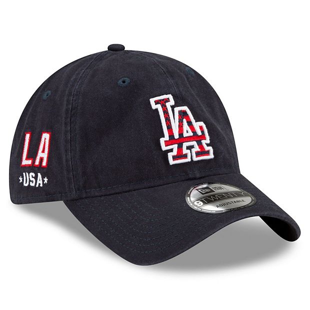 Men's New Era Navy Los Angeles Dodgers 4th of July 9TWENTY Adjustable Hat