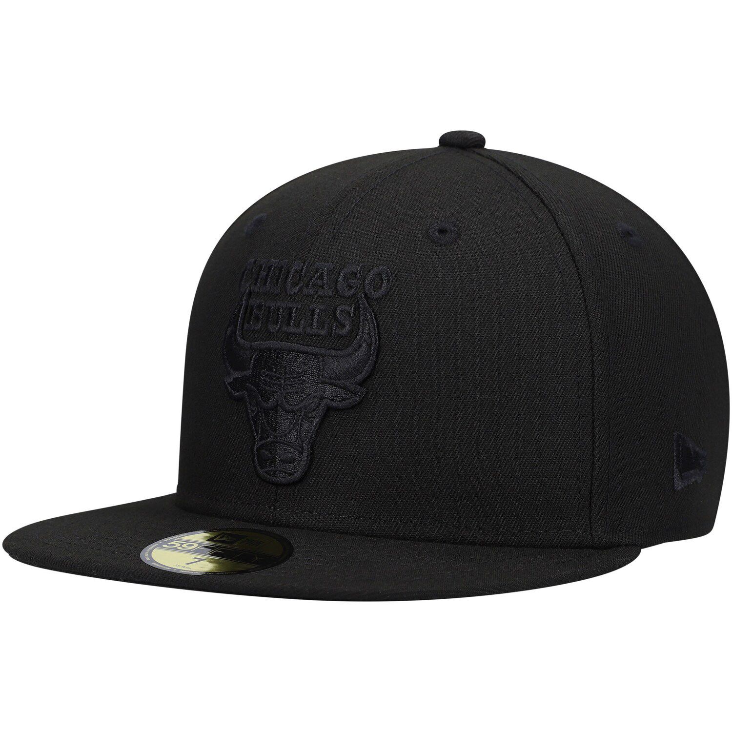 black on black chicago bulls hat