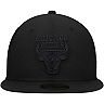 Men's New Era Chicago Bulls Black On Black 59FIFTY Fitted Hat