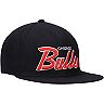 Men's Mitchell & Ness Black Chicago Bulls Hardwood Classics Script Snapback Hat