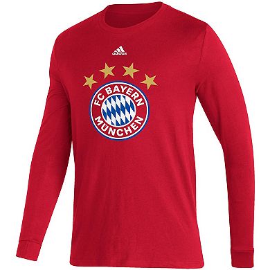 Men's adidas Red Bayern Munich Primary Logo Amplifier Long Sleeve T-Shirt