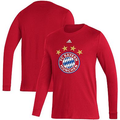 Men's adidas Red Bayern Munich Primary Logo Amplifier Long Sleeve T-Shirt