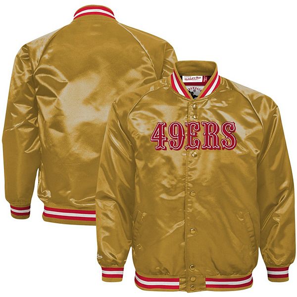 49ers gold satin jacket