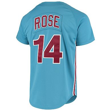 Men's Mitchell & Ness Pete Rose Light Blue Philadelphia Phillies Cooperstown Collection Authentic Jersey