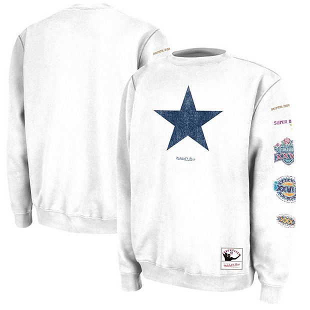 Dallas Cowboys Mitchell & Ness All Over Print Crew Sweatshirt - Mens