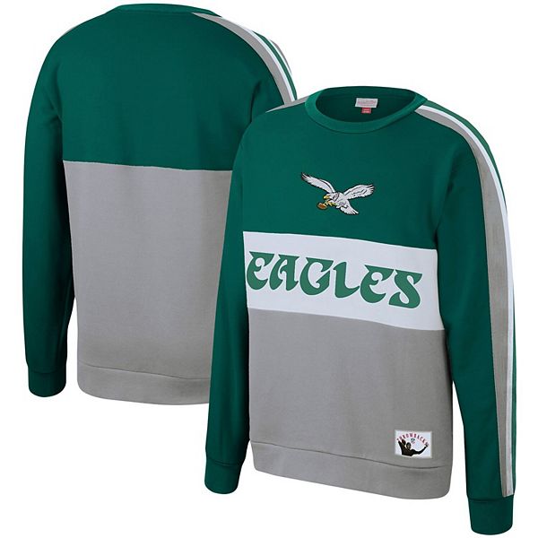 Philadelphia Eagles Mitchell & Ness White Logo Arch Hoodie